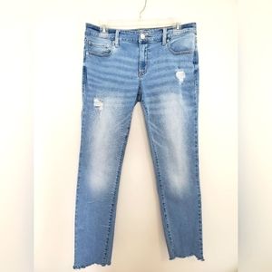 Womens Aeropostale Low Rise Skinny Jegging Stretch Denim Blue Jeans Size 12 Long